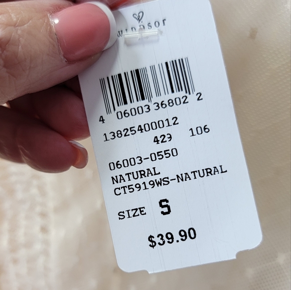 Windsor Natural beige sheer lace blouse size S vintage inspired - Picture 12 of 17